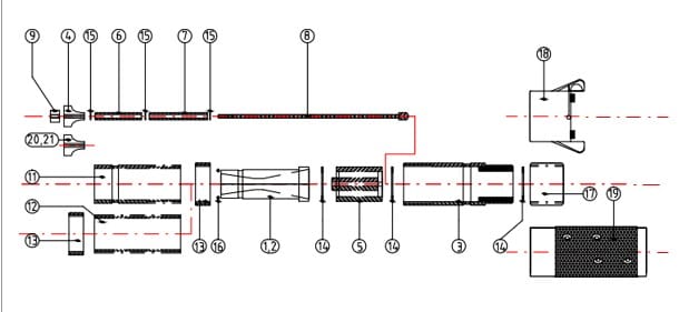 Internal pipe blasting Circleblast - CB-1-2 Parts