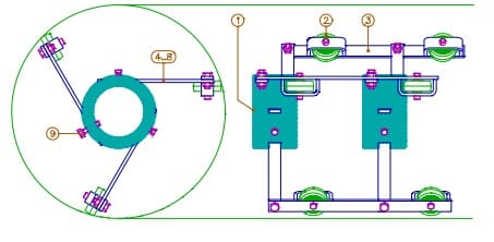 Internal pipe blasting Spinnerblast - Carriage